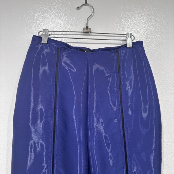 RISTO Shiny Purple Black Pants Women’s Size Medium Silk Blend High Rise Evening - Picture 2 of 10
